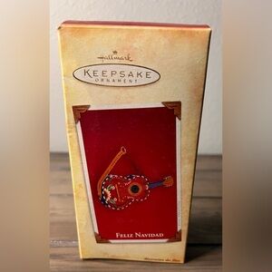 Hallmark Keepsake NEW 2004 “Feliz NAVIDAD Christmas Ornament with Leather strap